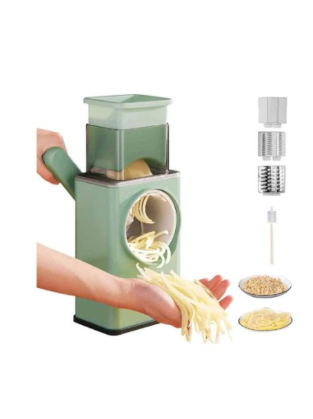 Ralador de Queijo Fatiador Legumes Cortador Vegetais Manual 3 em 1