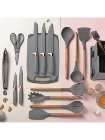 Kit Completo Jogo Utensílios de Cozinha Luxo 19 Peças