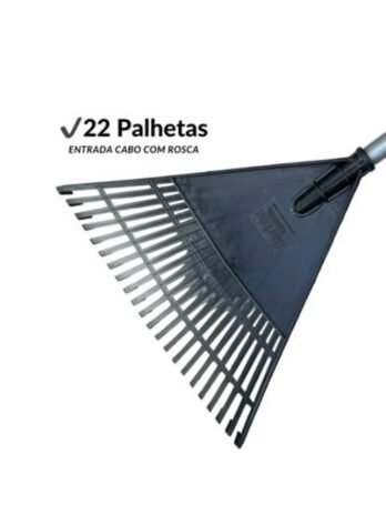 Vassoura Ancinho Reforçada 22 Dentes Para Jardim/Rastelo/ Gramado Sem Cabo