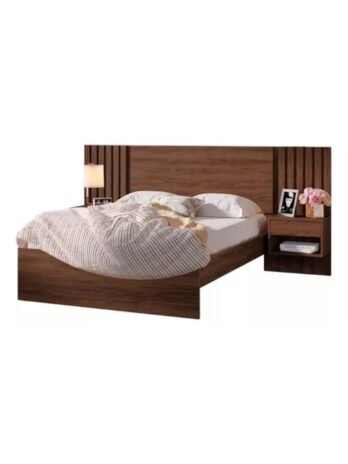 Cama Casal Zara Com Mesa De Cabeceira Jacaranda Robel Móveis