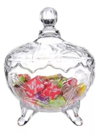 E-NVK Pote para Doces Balas Decorativa Recipiente Bombom cor transparente 500ml